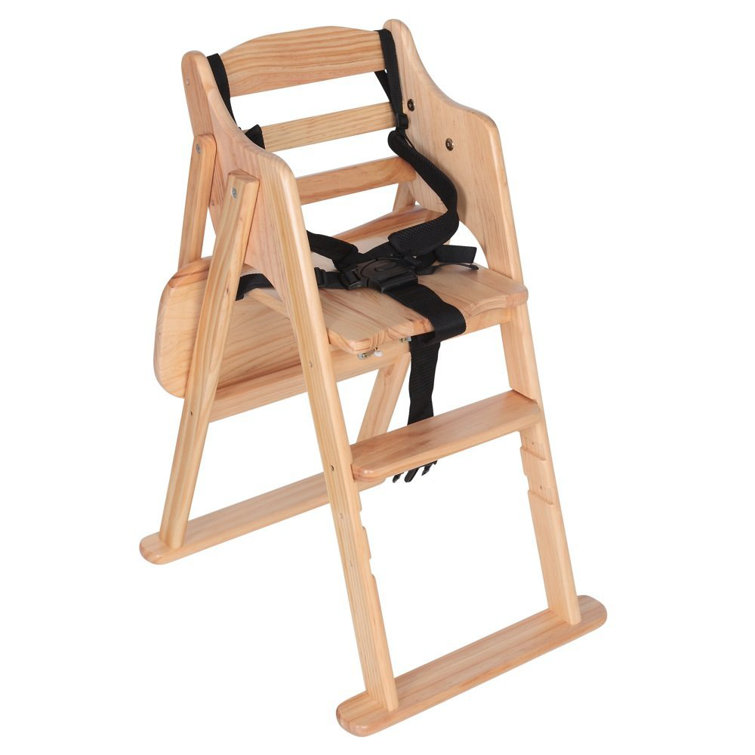 Castleton Home Putaway Folding Wooden High Chair Wayfair.co.uk